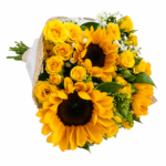 Buquê Admirável Girassóis Com Mini Rosas