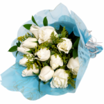 Buquê de 12 Rosas Brancas