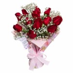 Buquê Tendência Estilo Coreano (12 Rosas)