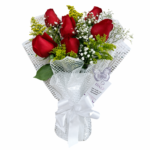 Buquê Tendência Estilo Coreano (6 Rosas)