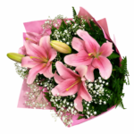 Buquê de Lírios Cor-de-Rosa