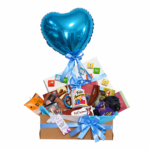 Cesta de Aniversário Premium com Balão e Chocolates