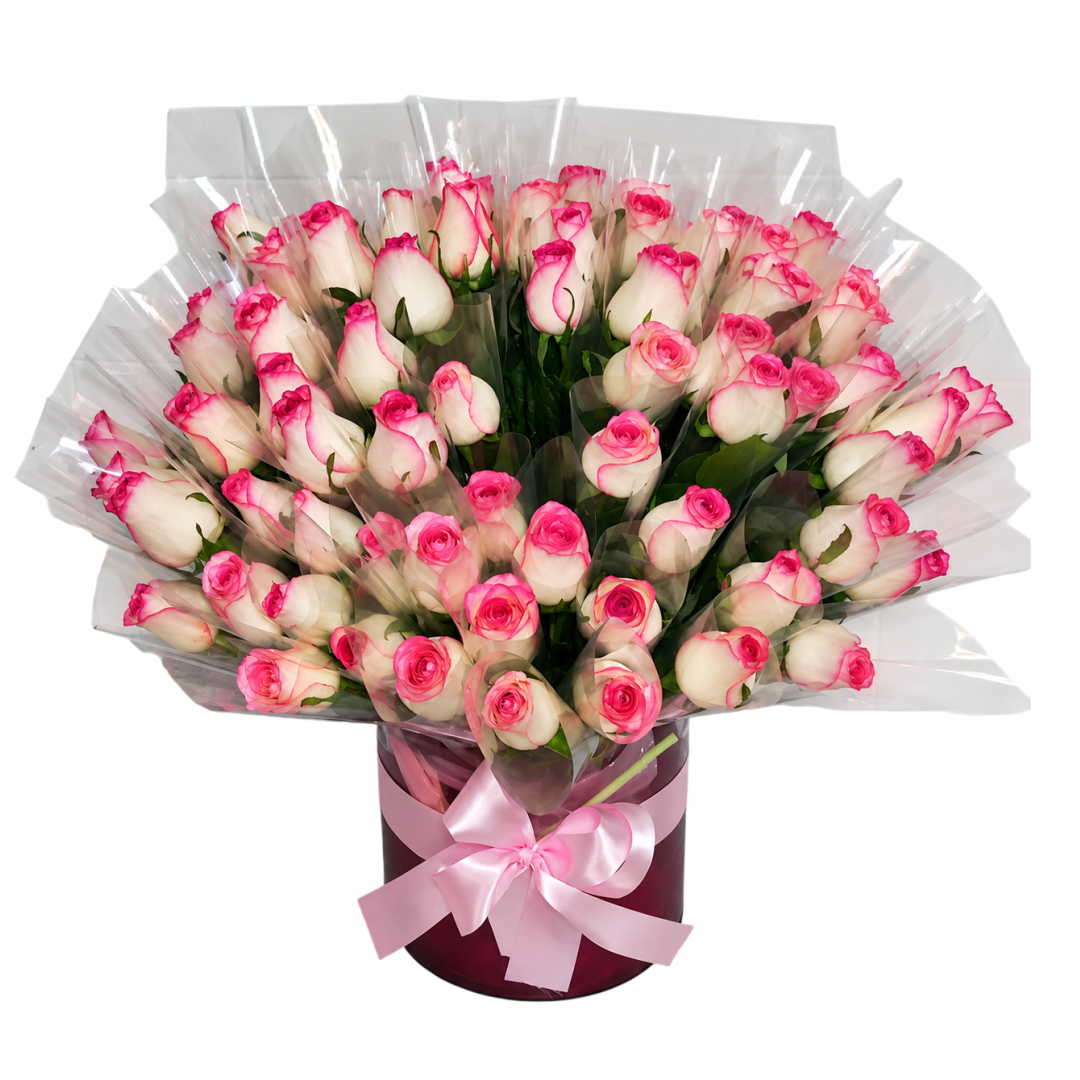 FLORICULTURA DINIZ - VASO ROSAS Arranjo 80 Rosas - Imagem 1